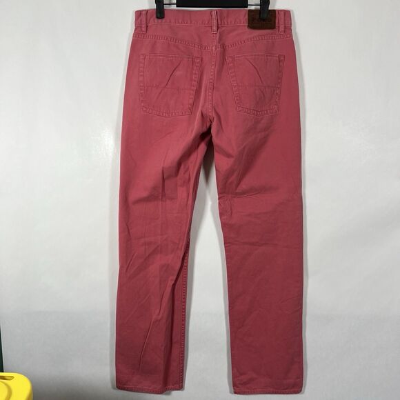 Vintage Polo Ralph Lauren Jeans Mens Size 32x32 Pink Navy Pony Straight Leg - Picture 11 of 16